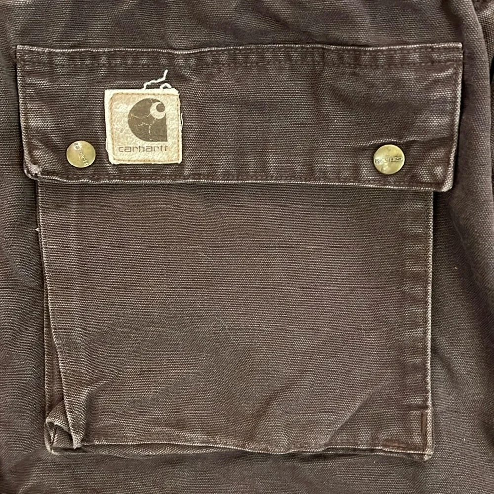 Vintage 90’s Carhartt Blanket Lined Jacket Barn Work Coat Brown CB2582 USA XL - Picture 6 of 16